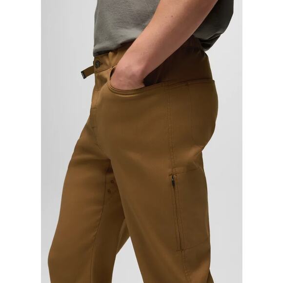 PRANA Men's Stretch Zio Top-Out Pants XXL Brown Sepia Straight Leg Hiking NWT - Picture 3 of 12